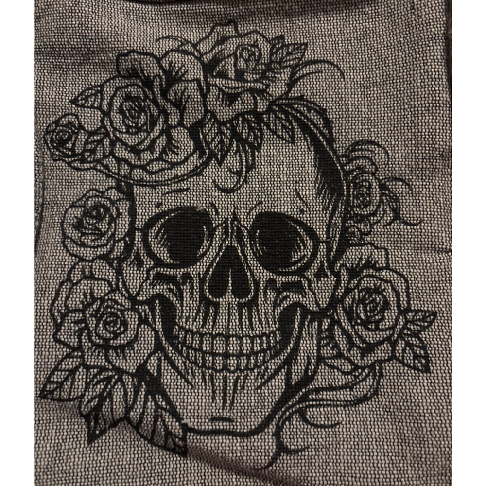 Women's Paths of the Spirit Crossbody Bag One Size Gray Black Skull - Picture 4 of 10